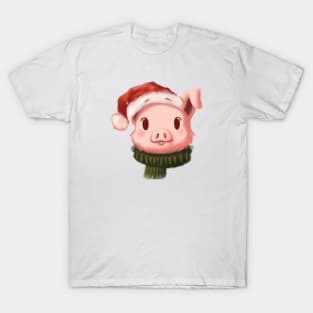 Cute Pig Drawing T-Shirt